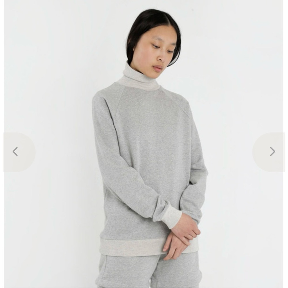 Baserange Organic Cotton Doha Sweatshirt Heather Grey Medium Made in Portugal